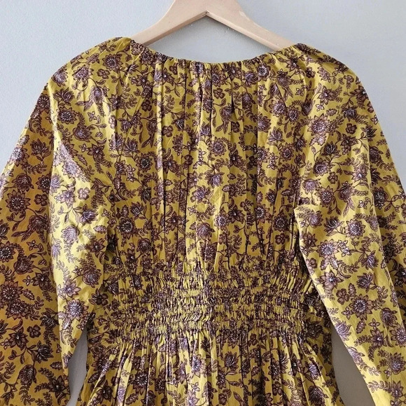 Sam Edelman Women's Cilian Cotton Smock-Waist Peplum Blouse Size Small. - Picture 15 of 16